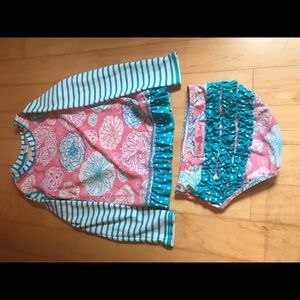 Ruffle Butts Girls Swim Set